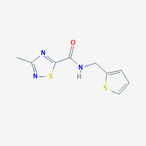 molecular formula C9H9N3OS2 B2534390 3-methyl-N-(thiophen-2-ylmethyl)-1,2,4-thiadiazole-5-carboxamide CAS No. 1448028-34-9
