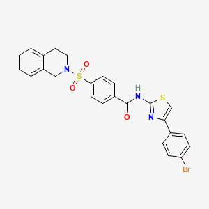 N-[4-(4-bromophenyl)-1,3-thiazol-2-yl]-4-(3,4-dihydro-1H-isoquinolin-2-ylsulfonyl)benzamide