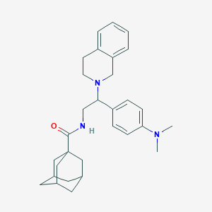 molecular formula C30H39N3O B2534416 N-{2-(3,4-二氢异喹啉-2(1H)-基)-2-[4-(二甲氨基)苯基]乙基}金刚烷-1-甲酰胺 CAS No. 946287-62-3