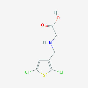 molecular formula C7H7Cl2NO2S B2534417 2-[(2,5-Dichlorothiophen-3-yl)methylamino]acetic acid CAS No. 2022215-20-7