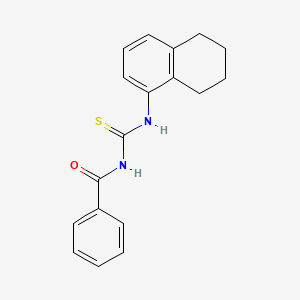 molecular formula C18H18N2OS B2534419 N-苯甲酰基-N'-(5,6,7,8-四氢-1-萘基)硫脲 CAS No. 860609-76-3