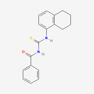 molecular formula C18H18N2OS B2534419 1-benzoyl-3-(5,6,7,8-tétrahydronaphtalèn-1-yl)thiourée CAS No. 860609-76-3