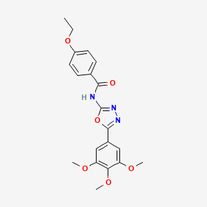 molecular formula C20H21N3O6 B2534432 4-ethoxy-N-(5-(3,4,5-trimethoxyphenyl)-1,3,4-oxadiazol-2-yl)benzamide CAS No. 891121-34-9