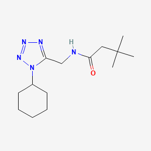 molecular formula C14H25N5O B2534433 N-((1-cyclohexyl-1H-tetrazol-5-yl)methyl)-3,3-dimethylbutanamide CAS No. 921103-68-6