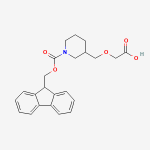 molecular formula C23H25NO5 B2534437 2-[(1-{[(9H-fluoren-9-yl)methoxy]carbonyl}piperidin-3-yl)methoxy]acetic acid CAS No. 2137856-10-9