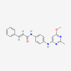 molecular formula C21H20N4O2 B2534439 N-(4-((6-methoxy-2-methylpyrimidin-4-yl)amino)phenyl)cinnamamide CAS No. 1021119-52-7