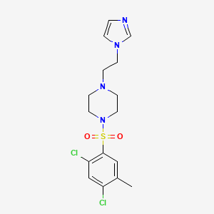 1-(2-(1H-imidazol-1-yl)ethyl)-4-((2,4-dichloro-5-methylphenyl)sulfonyl)piperazine