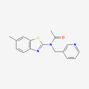 N-(6-methylbenzo[d]thiazol-2-yl)-N-(pyridin-3-ylmethyl)acetamide