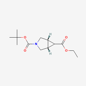 molecular formula C13H21NO4 B2534464 内消旋-3-Boc-3-氮杂双环[3.1.0]己烷-6-羧酸乙酯 CAS No. 134575-37-4