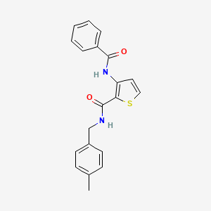 3-benzamido-N-[(4-methylphenyl)methyl]thiophene-2-carboxamide