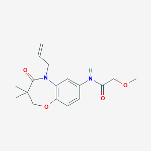 molecular formula C17H22N2O4 B2534477 N-(5-allyl-3,3-dimethyl-4-oxo-2,3,4,5-tetrahydrobenzo[b][1,4]oxazepin-7-yl)-2-methoxyacetamide CAS No. 921546-33-0