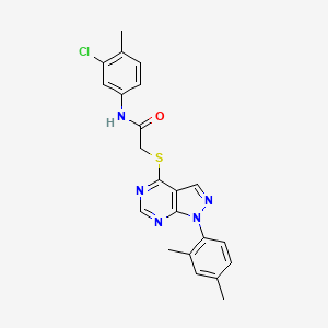 N-(3-chloro-4-methylphenyl)-2-((1-(2,4-dimethylphenyl)-1H-pyrazolo[3,4-d]pyrimidin-4-yl)thio)acetamide