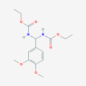 molecular formula C15H22N2O6 B2534482 Diethyl ((3,4-dimethoxyphenyl)methylene)dicarbamate CAS No. 43044-16-2