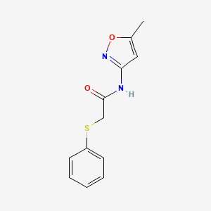 molecular formula C12H12N2O2S B2534484 N-(5-甲基-3-异恶唑基)-2-(苯硫基)乙酰胺 CAS No. 505088-70-0