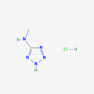 molecular formula C2H6ClN5 B2534487 盐酸N-甲基-1H-1,2,3,4-四唑-5-胺 CAS No. 1444604-63-0