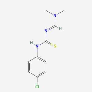 molecular formula C10H12ClN3S B2534488 N-(4-chlorophenyl)-N'-[(dimethylamino)methylene]thiourea CAS No. 73161-60-1