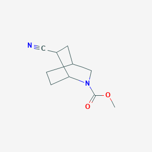 molecular formula C10H14N2O2 B2534491 Methyl 6-cyano-2-azabicyclo[2.2.2]octane-2-carboxylate CAS No. 1909314-11-9