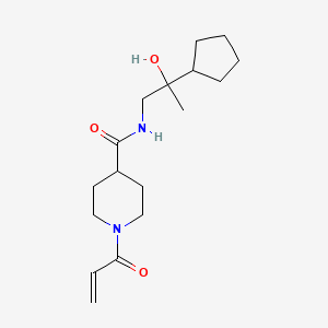 molecular formula C17H28N2O3 B2534492 N-(2-Cyclopentyl-2-hydroxypropyl)-1-prop-2-enoylpiperidine-4-carboxamide CAS No. 2361822-65-1
