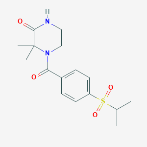 molecular formula C16H22N2O4S B2534495 4-(4-(异丙基磺酰)苯甲酰)-3,3-二甲基哌嗪-2-酮 CAS No. 941958-39-0