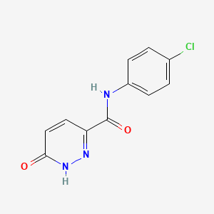 molecular formula C11H8ClN3O2 B2534499 N-(4-chlorophenyl)-6-oxo-1H-pyridazine-3-carboxamide CAS No. 726142-99-0
