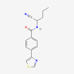 molecular formula C15H15N3OS B2534509 N-(1-cyanobutyl)-4-(1,3-thiazol-4-yl)benzamide CAS No. 1445228-09-0
