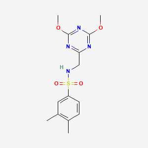 N-((4,6-dimethoxy-1,3,5-triazin-2-yl)methyl)-3,4-dimethylbenzenesulfonamide