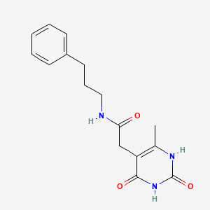 molecular formula C16H19N3O3 B2534528 2-(6-甲基-2,4-二氧代-1,2,3,4-四氢嘧啶-5-基)-N-(3-苯丙基)乙酰胺 CAS No. 1172068-76-6