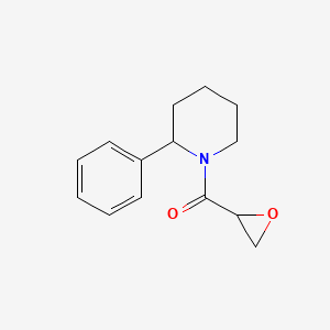 molecular formula C14H17NO2 B2534535 Oxiran-2-yl-(2-phenylpiperidin-1-yl)methanone CAS No. 2411258-28-9
