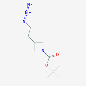 molecular formula C10H18N4O2 B2534538 Tert-butyl 3-(2-azidoethyl)azetidine-1-carboxylate CAS No. 2229507-19-9