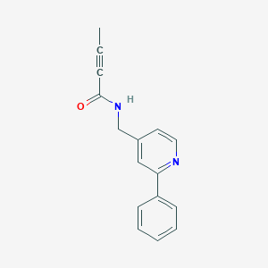 molecular formula C16H14N2O B2534548 N-[(2-Phenylpyridin-4-yl)methyl]but-2-ynamide CAS No. 2411253-08-0