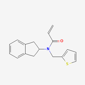 molecular formula C17H17NOS B2534549 N-(2,3-Dihydro-1H-inden-2-yl)-N-(thiophen-2-ylmethyl)prop-2-enamide CAS No. 2411296-08-5