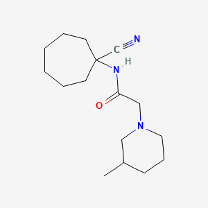 molecular formula C16H27N3O B2534550 N-(1-cyanocycloheptyl)-2-(3-methylpiperidin-1-yl)acetamide CAS No. 1050651-46-1