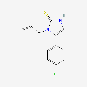 molecular formula C12H11ClN2S B2534553 5-(4-chlorophenyl)-1-(prop-2-en-1-yl)-1H-imidazole-2-thiol CAS No. 743441-92-1
