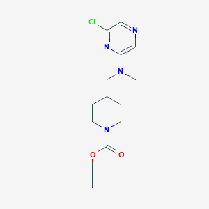 molecular formula C16H25ClN4O2 B2534555 Tert-butyl 4-[[(6-chloropyrazin-2-yl)-methylamino]methyl]piperidine-1-carboxylate CAS No. 2377031-18-8