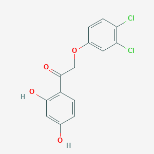 molecular formula C14H10Cl2O4 B2534556 2-(3,4-Dichlorophenoxy)-1-(2,4-dihydroxyphenyl)ethan-1-one CAS No. 2138809-91-1