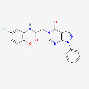 molecular formula C20H16ClN5O3 B2534562 N-(5-chloro-2-methoxyphenyl)-2-(4-oxo-1-phenylpyrazolo[3,4-d]pyrimidin-5-yl)acetamide CAS No. 852440-13-2