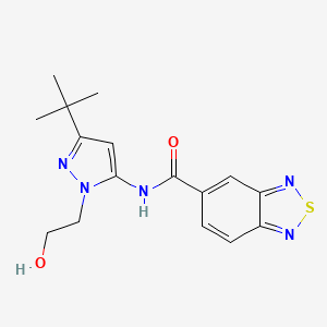 N-(3-(tert-butyl)-1-(2-hydroxyethyl)-1H-pyrazol-5-yl)benzo[c][1,2,5]thiadiazole-5-carboxamide