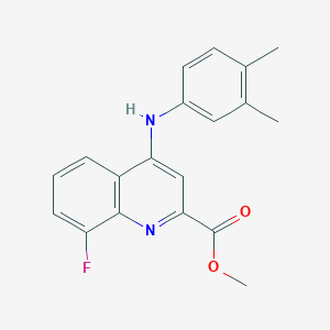 molecular formula C19H17FN2O2 B2534584 4-[(4-benzyl-2,3-dioxopiperazin-1-yl)methyl]-N-(2-ethylphenyl)benzamide CAS No. 1207031-85-3