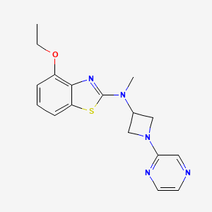 molecular formula C17H19N5OS B2534586 4-Ethoxy-N-methyl-N-(1-pyrazin-2-ylazetidin-3-yl)-1,3-benzothiazol-2-amine CAS No. 2415570-93-1