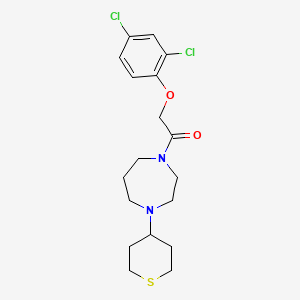 molecular formula C18H24Cl2N2O2S B2534588 2-(2,4-Dichlorophenoxy)-1-[4-(thian-4-yl)-1,4-diazepan-1-yl]ethanone CAS No. 2320378-63-8