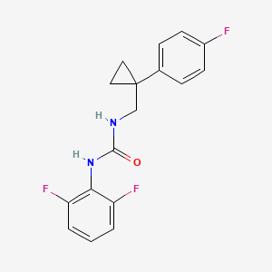 molecular formula C17H15F3N2O B2534591 1-(2,6-二氟苯基)-3-((1-(4-氟苯基)环丙基)甲基)脲 CAS No. 1207052-11-6