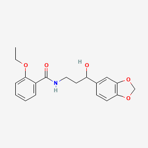 molecular formula C19H21NO5 B2534602 N-(3-(苯并[d][1,3]二氧杂环-5-基)-3-羟基丙基)-2-乙氧基苯甲酰胺 CAS No. 1421490-17-6