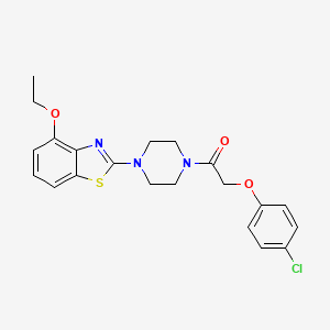 molecular formula C21H22ClN3O3S B2534606 2-(4-Chlorophenoxy)-1-(4-(4-ethoxybenzo[d]thiazol-2-yl)piperazin-1-yl)ethanone CAS No. 897479-04-8