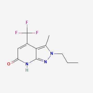 molecular formula C11H12F3N3O B2534607 3-Methyl-2-propyl-4-(trifluoromethyl)-2H-pyrazolo[3,4-b]pyridin-6(7H)-one CAS No. 1018127-59-7