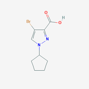 molecular formula C9H11BrN2O2 B2534609 4-bromo-1-cyclopentyl-1H-pyrazole-3-carboxylic acid CAS No. 1006451-45-1