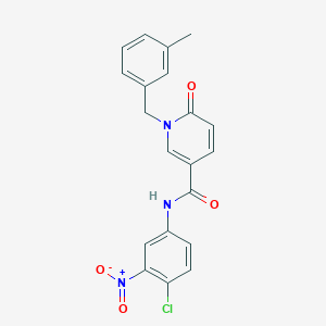molecular formula C20H16ClN3O4 B2534610 N-(4-chloro-3-nitrophenyl)-1-(3-methylbenzyl)-6-oxo-1,6-dihydropyridine-3-carboxamide CAS No. 899741-27-6