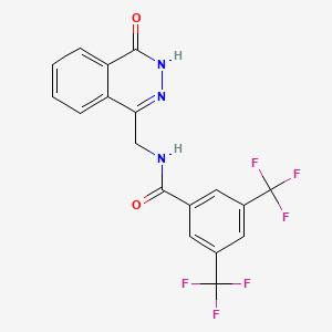 molecular formula C18H11F6N3O2 B2534628 N-((4-氧代-3,4-二氢酞嗪-1-基)甲基)-3,5-双(三氟甲基)苯甲酰胺 CAS No. 899952-10-4