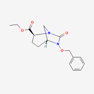 molecular formula C16H20N2O4 B2534630 Ethyl (2S,5R)-6-(benzyloxy)-7-oxo-1,6-diazabicyclo[3.2.1]octane-2-carboxylate CAS No. 1416134-63-8