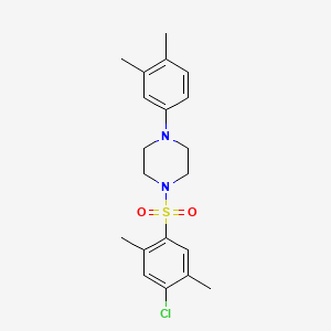 molecular formula C20H25ClN2O2S B2534670 1-(4-Chloro-2,5-dimethylbenzenesulfonyl)-4-(3,4-dimethylphenyl)piperazine CAS No. 701949-54-4