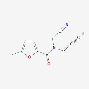 molecular formula C11H10N2O2 B2534671 N-(Cyanomethyl)-5-methyl-N-prop-2-ynylfuran-2-carboxamide CAS No. 1825685-03-7